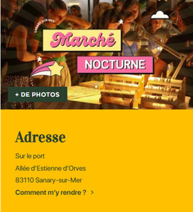 OUVERTURE DU  MARCHE NOCTURNE A SANARY